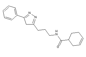 N-[3-(5-phenyl-4H-pyrazol-3-yl)propyl]cyclohex-3-ene-1-carboxamide