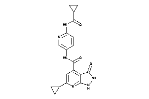 N-[6-(cyclopropanecarbonylamino)-3-pyridyl]-6-cyclopropyl-3-keto-1,2-dihydropyrazolo[3,4-b]pyridine-4-carboxamide