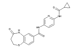 N-[6-(cyclopropanecarbonylamino)-3-pyridyl]-4-keto-3,5-dihydro-2H-1,5-benzothiazepine-7-carboxamide