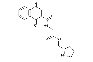 4-keto-N-[2-keto-2-(pyrrolidin-2-ylmethylamino)ethyl]-1H-quinoline-3-carboxamide