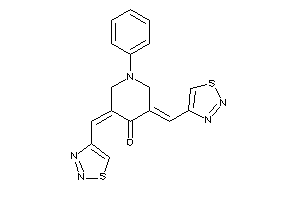 1-phenyl-3,5-bis(thiadiazol-4-ylmethylene)-4-piperidone
