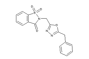 2-[(5-benzyl-1,3,4-oxadiazol-2-yl)methyl]-1,1-diketo-1,2-benzothiazol-3-one