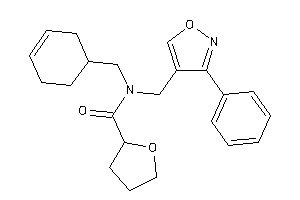 N-(cyclohex-3-en-1-ylmethyl)-N-[(3-phenylisoxazol-4-yl)methyl]tetrahydrofuran-2-carboxamide