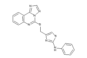 Image of Phenyl-[4-[([1,2,4]triazolo[1,5-c]quinazolin-5-ylthio)methyl]thiazol-2-yl]amine
