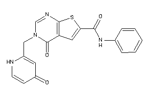 4-keto-3-[(4-keto-1H-pyridin-2-yl)methyl]-N-phenyl-thieno[2,3-d]pyrimidine-6-carboxamide