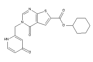 4-keto-3-[(4-keto-1H-pyridin-2-yl)methyl]thieno[2,3-d]pyrimidine-6-carboxylic Acid Cyclohexyl Ester