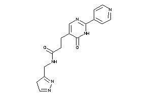 3-[6-keto-2-(4-pyridyl)-1H-pyrimidin-5-yl]-N-(4H-pyrazol-3-ylmethyl)propionamide