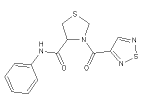 N-phenyl-3-(1,2,5-thiadiazole-3-carbonyl)thiazolidine-4-carboxamide