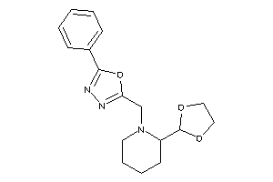 2-[[2-(1,3-dioxolan-2-yl)piperidino]methyl]-5-phenyl-1,3,4-oxadiazole