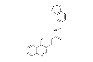 3-(4-keto-1,2,3-benzotriazin-3-yl)-N-piperonyl-propionamide