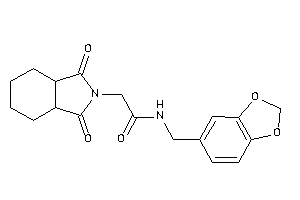 2-(1,3-diketo-3a,4,5,6,7,7a-hexahydroisoindol-2-yl)-N-piperonyl-acetamide