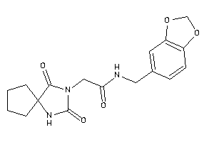 2-(2,4-diketo-1,3-diazaspiro[4.4]nonan-3-yl)-N-piperonyl-acetamide