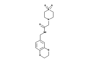 N-(2,3-dihydro-1,4-benzodioxin-6-ylmethyl)-2-(1,1-diketo-1,4-thiazinan-4-yl)acetamide