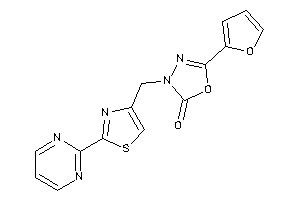 5-(2-furyl)-3-[[2-(2-pyrimidyl)thiazol-4-yl]methyl]-1,3,4-oxadiazol-2-one