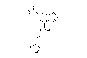 N-[2-(1,2,4-oxadiazol-5-yl)ethyl]-6-(3-thienyl)isoxazolo[5,4-b]pyridine-4-carboxamide