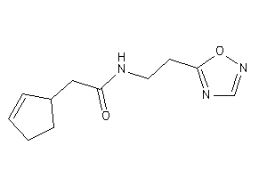 2-cyclopent-2-en-1-yl-N-[2-(1,2,4-oxadiazol-5-yl)ethyl]acetamide