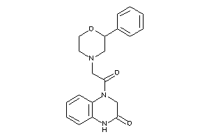 4-[2-(2-phenylmorpholino)acetyl]-1,3-dihydroquinoxalin-2-one