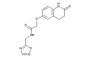 2-[(2-keto-3,4-dihydro-1H-quinolin-6-yl)oxy]-N-(1,2,4-oxadiazol-5-ylmethyl)acetamide