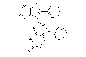 Image of 5-[1-phenyl-3-(2-phenyl-1H-indol-3-yl)prop-2-enylidene]pyrimidine-2,4-quinone