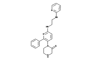 1-[2-phenyl-6-[2-(2-pyridylamino)ethylamino]-3-pyridyl]piperazin-2-one