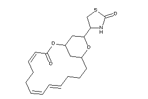 Image of 4-(3-keto-2,16-dioxabicyclo[13.3.1]nonadeca-4,8,10-trien-17-yl)thiazolidin-2-one