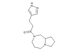 1-(1,3,4,5,7,8,9,9a-octahydropyrrolo[1,2-a][1,4]diazepin-2-yl)-3-(1H-pyrazol-4-yl)propan-1-one