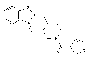 Image of 2-[[4-(3-furoyl)piperazino]methyl]-1,2-benzothiazol-3-one