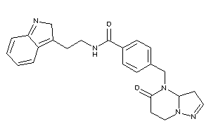 Image of N-[2-(2H-indol-3-yl)ethyl]-4-[(5-keto-3,3a,6,7-tetrahydropyrazolo[1,5-a]pyrimidin-4-yl)methyl]benzamide
