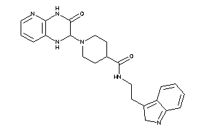 Image of N-[2-(2H-indol-3-yl)ethyl]-1-(3-keto-2,4-dihydro-1H-pyrido[2,3-b]pyrazin-2-yl)isonipecotamide