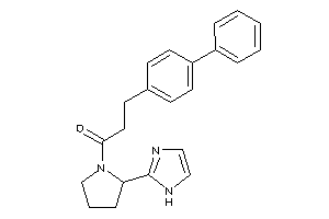 1-[2-(1H-imidazol-2-yl)pyrrolidino]-3-(4-phenylphenyl)propan-1-one