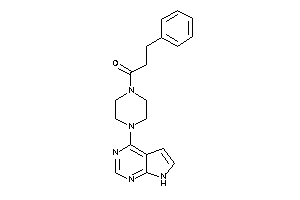 Image of 3-phenyl-1-[4-(7H-pyrrolo[2,3-d]pyrimidin-4-yl)piperazino]propan-1-one