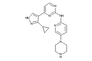 Image of [4-(3-cyclopropyl-1H-pyrazol-4-yl)pyrimidin-2-yl]-(5-piperazino-2-pyridyl)amine