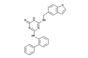 6-(benzofuran-5-ylmethylamino)-4-(2-phenylanilino)-1H-s-triazin-2-one