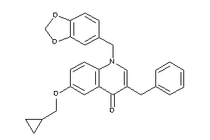 3-benzyl-6-(cyclopropylmethoxy)-1-piperonyl-4-quinolone