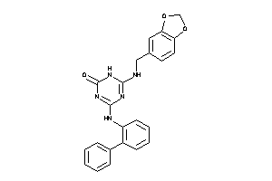4-(2-phenylanilino)-6-(piperonylamino)-1H-s-triazin-2-one