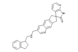 Image of 3'-[(indan-1-ylmethylamino)methyl]spiro[1H-pyrrolo[2,3-b]pyridine-3,7'-6,8-dihydrocyclopenta[g]quinoline]-2-one
