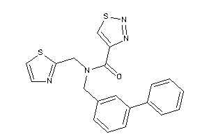 N-(3-phenylbenzyl)-N-(thiazol-2-ylmethyl)thiadiazole-4-carboxamide