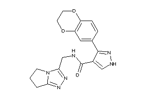 3-(2,3-dihydro-1,4-benzodioxin-6-yl)-N-(6,7-dihydro-5H-pyrrolo[2,1-c][1,2,4]triazol-3-ylmethyl)-1H-pyrazole-4-carboxamide