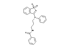 Image of N-[3-(N-(1,1-diketo-1,2-benzothiazol-3-yl)anilino)propyl]benzamide