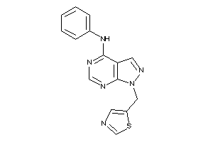 Phenyl-[1-(thiazol-5-ylmethyl)pyrazolo[3,4-d]pyrimidin-4-yl]amine