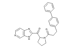 1-[2-(3H-imidazo[4,5-c]pyridine-2-carbonyl)pyrrolidino]-3-(4-phenylphenyl)propan-1-one