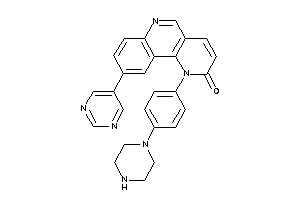 Image of 1-(4-piperazinophenyl)-9-(5-pyrimidyl)benzo[h][1,6]naphthyridin-2-one