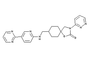 3-pyridazin-3-yl-8-[[[5-(2-pyrimidyl)-2-pyridyl]amino]methyl]-1-oxa-3-azaspiro[4.5]decan-2-one