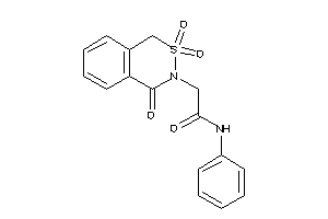 N-phenyl-2-(2,2,4-triketo-1H-benzo[d]thiazin-3-yl)acetamide