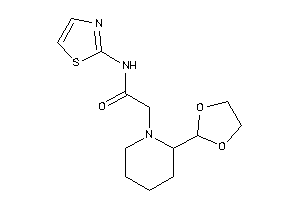 2-[2-(1,3-dioxolan-2-yl)piperidino]-N-thiazol-2-yl-acetamide