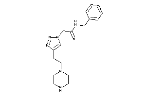 N-benzyl-2-[4-(2-piperazinoethyl)triazol-1-yl]acetamide