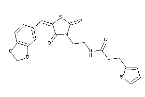 N-[2-(2,4-diketo-5-piperonylidene-thiazolidin-3-yl)ethyl]-3-(2-thienyl)propionamide