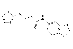 N-(1,3-benzodioxol-5-yl)-3-(oxazol-2-ylthio)propionamide