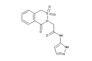 Image of N-(1H-pyrazol-5-yl)-2-(2,2,4-triketo-1H-benzo[d]thiazin-3-yl)acetamide