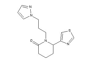 1-(3-pyrazol-1-ylpropyl)-6-thiazol-4-yl-2-piperidone